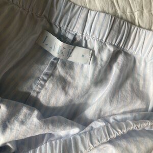 Lake Blue Striped Pajama Bottoms